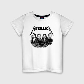 Детская футболка хлопок с принтом Metallica в Тюмени, 100% хлопок | круглый вырез горловины, полуприлегающий силуэт, длина до линии бедер | metalica | metallica | группа | джеймс хэтфилд | кирк хэмметт | ларс ульрих | метал | металика | металлика | миталика | музыка | роберт трухильо | рок | трэш | трэшметал | хард | хеви