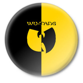 Значок с принтом WU TANG CLAN в Тюмени,  металл | круглая форма, металлическая застежка в виде булавки | wu tang | wu tang clan | ву танг | ву танг клан