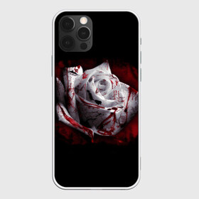 Чехол для iPhone 12 Pro Max с принтом Кровавая роза в Тюмени, Силикон |  | брызги | кровавая роза | кровь | роза | цветы