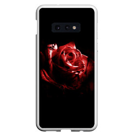 Чехол для Samsung S10E с принтом Кровавая роза в Тюмени, Силикон | Область печати: задняя сторона чехла, без боковых панелей | Тематика изображения на принте: брызги | кровавая роза | кровь | роза | цветы