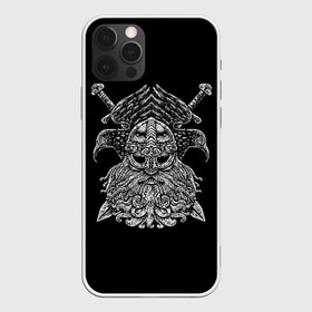 Чехол для iPhone 12 Pro Max с принтом Один в Тюмени, Силикон |  | beard | character | emblem | face | helmet | mythical | one | sword | viking | warrior | борода | викинг | воин | лицо | меч | мифический | один | персонаж | шлем | эмблема