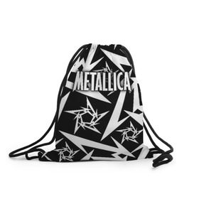 Рюкзак-мешок 3D с принтом Metallica в Тюмени, 100% полиэстер | плотность ткани — 200 г/м2, размер — 35 х 45 см; лямки — толстые шнурки, застежка на шнуровке, без карманов и подкладки | metalica | metallica | группа | джеймс хэтфилд | кирк хэмметт | ларс ульрих | метал | металика | металлика | миталика | музыка | роберт трухильо | рок | трэш | трэшметал | хард | хеви