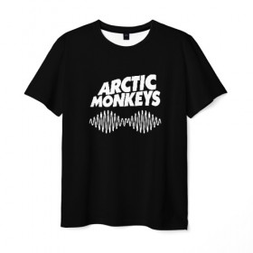 Мужская футболка 3D с принтом ARCTIC MONKEYS в Тюмени, 100% полиэфир | прямой крой, круглый вырез горловины, длина до линии бедер | arctic monkeys | арктик манкис | арктические мартышки