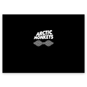 Поздравительная открытка с принтом ARCTIC MONKEYS в Тюмени, 100% бумага | плотность бумаги 280 г/м2, матовая, на обратной стороне линовка и место для марки
 | arctic monkeys | арктик манкис | арктические мартышки