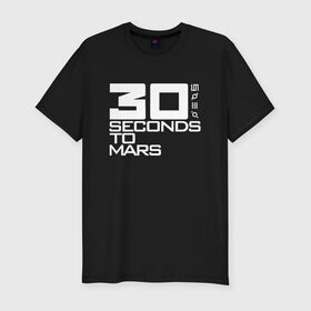 Мужская футболка премиум с принтом 30 SECONDS TO MARS в Тюмени, 92% хлопок, 8% лайкра | приталенный силуэт, круглый вырез ворота, длина до линии бедра, короткий рукав | Тематика изображения на принте: 30 seconds to mars | 30 секунд до марса | джаред лето