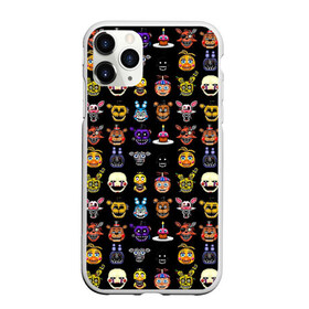 Чехол для iPhone 11 Pro матовый с принтом Five Nights at Freddy в Тюмени, Силикон |  | 4 | animation | bonnie | chica | fnaf | foxy | freddy | funny | horror | pizza | scary | sfm | бонни | майк | ночей | пять | ужас | фокси | фредди | чика | шмидт