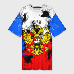 Платье-футболка 3D с принтом RUSSIA Flame Collection в Тюмени,  |  | Тематика изображения на принте: fire | flame | russia | sport | tricolor | герб | огонь | патриот | патриотизм | пламя | россия | спорт | триколор | флаг россии