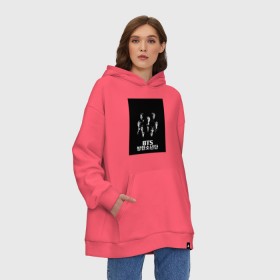 Худи SuperOversize хлопок с принтом BTS в Тюмени, 70% хлопок, 30% полиэстер, мягкий начес внутри | карман-кенгуру, эластичная резинка на манжетах и по нижней кромке, двухслойный капюшон
 | bangtan boys | bts | бтс