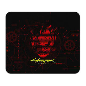 Коврик для мышки прямоугольный с принтом CYBERPUNK 2077 - Самурай в Тюмени, натуральный каучук | размер 230 х 185 мм; запечатка лицевой стороны | 2077 | cyber | cyberpunk | demon | glitch | keanu | logo | punk | reeves | samurai | symbol | team | trauma | глитч | демон | киану | кибер | киберпанк | клан | лого | логотип | огонь | панк | ривз | самурай | символ