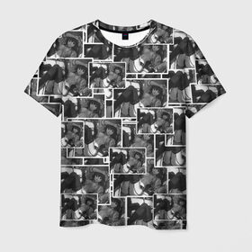 Мужская футболка 3D с принтом Pop art SENPAI в Тюмени, 100% полиэфир | прямой крой, круглый вырез горловины, длина до линии бедер | amv | anime | pop art | senpai | style | аниме | безумство | бикини | кохай | кросотки | микс | поп арт | сёдзё | семпай