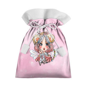Подарочный 3D мешок с принтом Алиса в стране чудес в Тюмени, 100% полиэстер | Размер: 29*39 см | Тематика изображения на принте: алиса | арт | девочка | заяц | кролик | милая | ребенок | сказка | чудеса