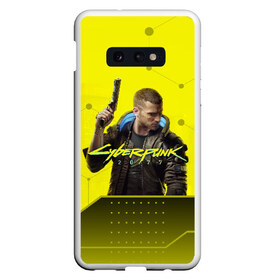 Чехол для Samsung S10E с принтом CYBERPUNK 2077 в Тюмени, Силикон | Область печати: задняя сторона чехла, без боковых панелей | Тематика изображения на принте: 2077 | cyber | cyberpunk | demon | glitch | keanu | logo | punk | reeves | samurai | symbol | team | trauma | глитч | демон | киану | кибер | киберпанк | клан | лого | логотип | огонь | панк | ривз | самурай | символ