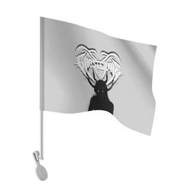 Флаг для автомобиля с принтом Ghostemane в Тюмени, 100% полиэстер | Размер: 30*21 см | ghostemane | гоустмэйн