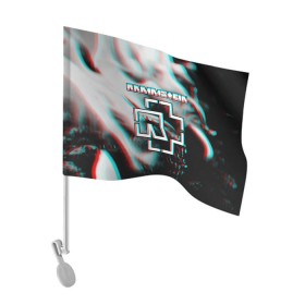 Флаг для автомобиля с принтом RAMMSTEIN в Тюмени, 100% полиэстер | Размер: 30*21 см | lindemann | rammstein | рамштайн | тилль линдеманн