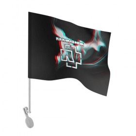 Флаг для автомобиля с принтом RAMMSTEIN в Тюмени, 100% полиэстер | Размер: 30*21 см | lindemann | rammstein | рамштайн | тилль линдеманн