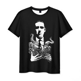 Мужская футболка 3D с принтом Лавкрафт в Тюмени, 100% полиэфир | прямой крой, круглый вырез горловины, длина до линии бедер | cthulhu | cthulhu fhtagn | lovecraft | ктулху