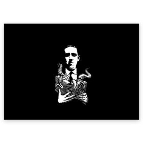 Поздравительная открытка с принтом Лавкрафт в Тюмени, 100% бумага | плотность бумаги 280 г/м2, матовая, на обратной стороне линовка и место для марки
 | Тематика изображения на принте: cthulhu | cthulhu fhtagn | lovecraft | ктулху