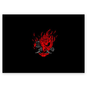 Поздравительная открытка с принтом SAMURAI KEANU REEVES в Тюмени, 100% бумага | плотность бумаги 280 г/м2, матовая, на обратной стороне линовка и место для марки
 | Тематика изображения на принте: 2019 | cyberpunk 2077 | future | hack | keanu reeves | night city | samurai | sci fi | trauma team | v | киану ривз | киберпанк 2077 | логотип | роботы | самураи | фантастика
