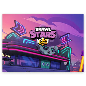 Поздравительная открытка с принтом Brawl Stars в Тюмени, 100% бумага | плотность бумаги 280 г/м2, матовая, на обратной стороне линовка и место для марки
 | Тематика изображения на принте: brawl | bs | fails | leon | stars | supercell | tick | бой | босс | бравл | броубол | бс | герои | драка | звезд | осада | сейф | старс | цель