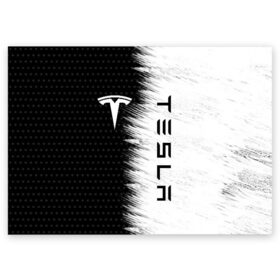 Поздравительная открытка с принтом TESLA (2) в Тюмени, 100% бумага | плотность бумаги 280 г/м2, матовая, на обратной стороне линовка и место для марки
 | elon | elon musk | musk | space | tesla | автолюбитель | автомобиль | илон маск | тесла