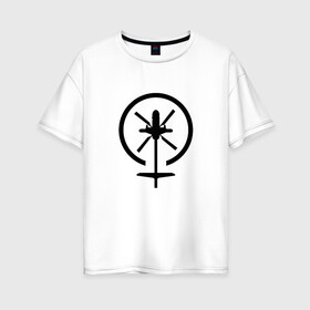 Женская футболка хлопок Oversize с принтом гендерфлюидный вертосексуал в Тюмени, 100% хлопок | свободный крой, круглый ворот, спущенный рукав, длина до линии бедер
 | helicopter | вертолет