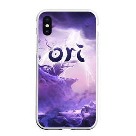 Чехол для iPhone XS Max матовый с принтом ORI в Тюмени, Силикон | Область печати: задняя сторона чехла, без боковых панелей | blind | forest | game | games | gumo | kuro | naru | nibel | ori | owl | will | wisps | воля | гумо | игра | игры | куро | лес | нару | нибель | огней | ори | платформер | слепой | совенок