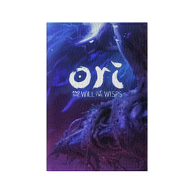 Обложка для паспорта матовая кожа с принтом Ori and the Will of the Wisps в Тюмени, натуральная матовая кожа | размер 19,3 х 13,7 см; прозрачные пластиковые крепления | Тематика изображения на принте: blind | forest | game | games | gumo | kuro | naru | nibel | ori | owl | will | wisps | воля | гумо | игра | игры | куро | лес | нару | нибель | огней | ори | платформер | слепой | совенок