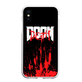 Чехол для iPhone XS Max матовый с принтом DOOM Bloody в Тюмени, Силикон | Область печати: задняя сторона чехла, без боковых панелей | Тематика изображения на принте: 2019 | bethesda | demon | doom | eternal | ethernal | game | games | logo | monster | runes | демон | дум | дуум | етернал | игра | игры | какодемон | кровь | лого | логотип | монстр | монстры | руны | символ | этернал