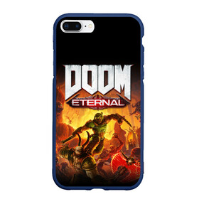 Чехол для iPhone 7Plus/8 Plus матовый с принтом DOOM Eternal в Тюмени, Силикон | Область печати: задняя сторона чехла, без боковых панелей | 2019 | bethesda | demon | doom | eternal | ethernal | game | games | logo | monster | runes | демон | дум | дуум | етернал | игра | игры | какодемон | кровь | лого | логотип | монстр | монстры | руны | символ | этернал