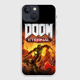 Чехол для iPhone 13 mini с принтом DOOM Eternal в Тюмени,  |  | 2019 | bethesda | demon | doom | eternal | ethernal | game | games | logo | monster | runes | демон | дум | дуум | етернал | игра | игры | какодемон | кровь | лого | логотип | монстр | монстры | руны | символ | этернал