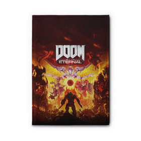 Обложка для автодокументов с принтом DOOM Eternal в Тюмени, натуральная кожа |  размер 19,9*13 см; внутри 4 больших “конверта” для документов и один маленький отдел — туда идеально встанут права | Тематика изображения на принте: 2019 | bethesda | demon | doom | eternal | ethernal | game | games | logo | monster | runes | демон | дум | дуум | етернал | игра | игры | какодемон | кровь | лого | логотип | монстр | монстры | руны | символ | этернал