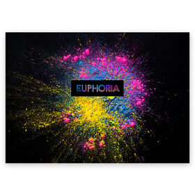 Поздравительная открытка с принтом сериал Euphoria в Тюмени, 100% бумага | плотность бумаги 280 г/м2, матовая, на обратной стороне линовка и место для марки
 | zendaya | зендея | ру беннетт | сериал euphoria | эйфория