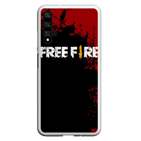 Чехол для Honor 20 с принтом Free Fire в Тюмени, Силикон | Область печати: задняя сторона чехла, без боковых панелей | battlegrounds | fire | free | garena | гарена | фаер | фри