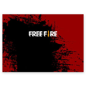Поздравительная открытка с принтом Free Fire в Тюмени, 100% бумага | плотность бумаги 280 г/м2, матовая, на обратной стороне линовка и место для марки
 | Тематика изображения на принте: battlegrounds | fire | free | garena | гарена | фаер | фри