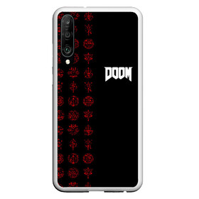 Чехол для Honor P30 с принтом DOOM - Руны в Тюмени, Силикон | Область печати: задняя сторона чехла, без боковых панелей | Тематика изображения на принте: 2019 | bethesda | demon | doom | eternal | ethernal | game | games | logo | monster | runes | демон | дум | дуум | етернал | игра | игры | какодемон | кровь | лого | логотип | монстр | монстры | руны | символ | этернал