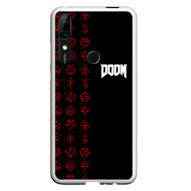 Чехол для Honor P Smart Z с принтом DOOM - Руны в Тюмени, Силикон | Область печати: задняя сторона чехла, без боковых панелей | Тематика изображения на принте: 2019 | bethesda | demon | doom | eternal | ethernal | game | games | logo | monster | runes | демон | дум | дуум | етернал | игра | игры | какодемон | кровь | лого | логотип | монстр | монстры | руны | символ | этернал