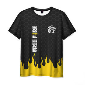 Мужская футболка 3D с принтом GARENA FREE FIRE в Тюмени, 100% полиэфир | прямой крой, круглый вырез горловины, длина до линии бедер | free fire | garena free fire | гарена 3 | гарена фри | гарена фри фаер | гарено. | игра garena