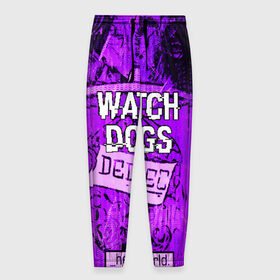 Мужские брюки 3D с принтом WATCH DOGS в Тюмени, 100% полиэстер | манжеты по низу, эластичный пояс регулируется шнурком, по бокам два кармана без застежек, внутренняя часть кармана из мелкой сетки | Тематика изображения на принте: ded sec | hacker | legion | watch dogs | watch dogs 2 | watch dogs legion | легион | хакер