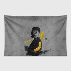 Флаг-баннер с принтом love your voice в Тюмени, 100% полиэстер | размер 67 х 109 см, плотность ткани — 95 г/м2; по краям флага есть четыре люверса для крепления | jony | лали | певец | тыменяпленила | янея