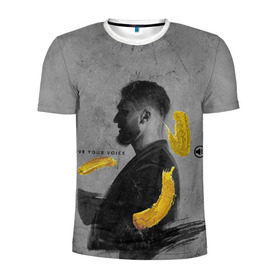 Мужская футболка 3D спортивная с принтом love your voice в Тюмени, 100% полиэстер с улучшенными характеристиками | приталенный силуэт, круглая горловина, широкие плечи, сужается к линии бедра | jony | лали | певец | тыменяпленила | янея
