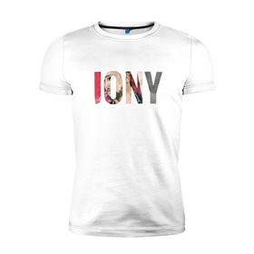 Мужская футболка премиум с принтом Jony Аллея в Тюмени, 92% хлопок, 8% лайкра | приталенный силуэт, круглый вырез ворота, длина до линии бедра, короткий рукав | jony | аллея | лали | певец | тыменяпленила | янея