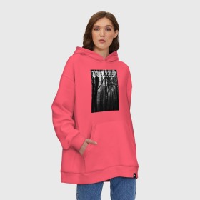 Худи SuperOversize хлопок с принтом Burzum в Тюмени, 70% хлопок, 30% полиэстер, мягкий начес внутри | карман-кенгуру, эластичная резинка на манжетах и по нижней кромке, двухслойный капюшон
 | burzum | ghotic | варг викернес | мрак | тьма