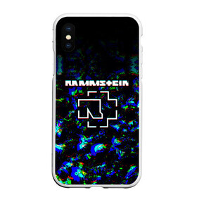 Чехол для iPhone XS Max матовый с принтом Rammstein Glitch в Тюмени, Силикон | Область печати: задняя сторона чехла, без боковых панелей | Тематика изображения на принте: amerika | art | du hast | germany | logo | mutter | rammstein | rock | till lindemann | арт | германия | группа | логотип | музыка | немецкая группа | немцы | песня | раммштайн | рамштайн | рок