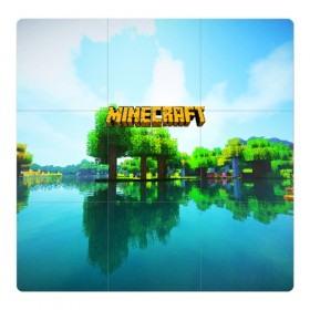 Магнитный плакат 3Х3 с принтом MINECRAFT в Тюмени, Полимерный материал с магнитным слоем | 9 деталей размером 9*9 см | Тематика изображения на принте: craft | creeper | dungeon | dungeons | earth | game | logo | mine | minecraft | mobile | online | дунгеонс | земля | зомбиы | игра | крипер | лого | майкрафт | майнкрафт | мобайл | онлайн | подземелье | подземелья