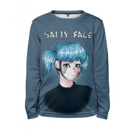 Детский лонгслив 3D с принтом Sally face в Тюмени, 100% полиэстер | длинные рукава, круглый вырез горловины, полуприлегающий силуэт
 | sally face | маска | сали | салли | салли кромсалли | фейс | фишер