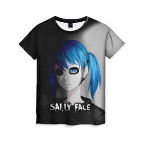 Женская футболка 3D с принтом Sally face в Тюмени, 100% полиэфир ( синтетическое хлопкоподобное полотно) | прямой крой, круглый вырез горловины, длина до линии бедер | sally face | маска | сали | салли | салли кромсалли | фейс | фишер