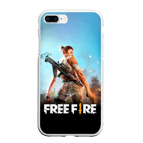 Чехол для iPhone 7Plus/8 Plus матовый с принтом FREE FIRE в Тюмени, Силикон | Область печати: задняя сторона чехла, без боковых панелей | Тематика изображения на принте: battle | battlegrounds | fire | free | game | games | garena | logo | mobile | royale | батлграунд | битва | гарена | гарено | игра | игры | королевская | лого | логотип | мобайл | онлайн | символ | фаер | фаир | фри