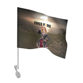Флаг для автомобиля с принтом FREE FIRE - Caroline в Тюмени, 100% полиэстер | Размер: 30*21 см | battle | battlegrounds | fire | free | game | games | garena | logo | mobile | royale | батлграунд | битва | гарена | гарено | игра | игры | королевская | лого | логотип | мобайл | онлайн | символ | фаер | фаир | фри