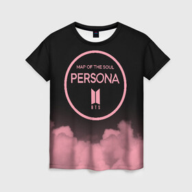 Женская футболка 3D с принтом BTS в Тюмени, 100% полиэфир ( синтетическое хлопкоподобное полотно) | прямой крой, круглый вырез горловины, длина до линии бедер | bangtan boys | beyond the scene | bts | k pop | kpop | love yourself | бтс | к поп