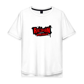 Мужская футболка хлопок Oversize с принтом RAYMAN RAVING RABBIDS в Тюмени, 100% хлопок | свободный крой, круглый ворот, “спинка” длиннее передней части | Тематика изображения на принте: 